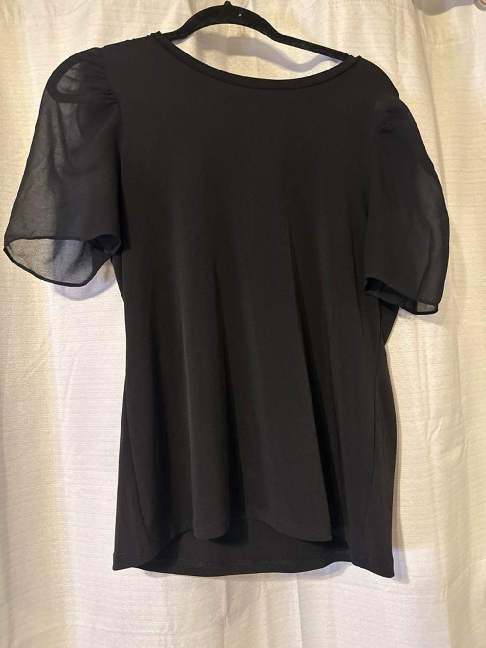 Black mesh Sleeve Women's Top